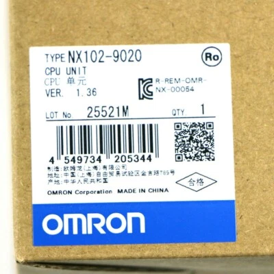 NX102-9020 NEW OMRON NX102-9020 CPU UNIT Module - Image 1 of 3