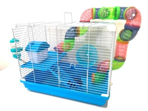 2-Floors Syrian Hamster Home Rodent Gerbil Mouse Mice Habitat House Tunnel Cage - Picture 1 of 7