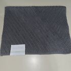 Aure Clean Spaces 100%Cotton Reversible Bath Rug In Charcoal ~ New