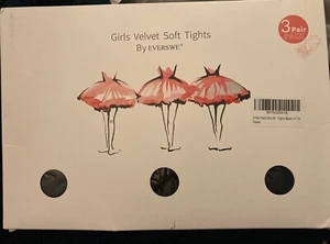 Everswe Girls Kids Tights Set of 3 Black Size 11-13 Years NEW Dance Ballet - Picture 1 of 4