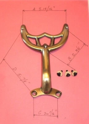 52” ANTIQUE BRASS CEILING FAN BLADE ARM REPLACEMENT BRACKET GENUINE OEM - Image 1 of 4