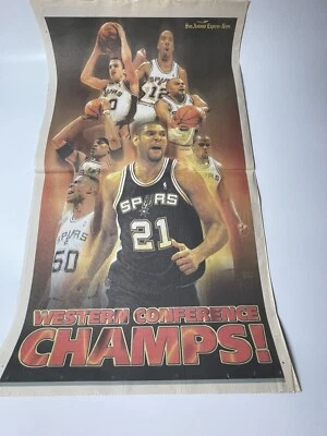 San Antonio Spurs NBA Western Conference Champions 2003 Express News sports page - Image 1 of 4