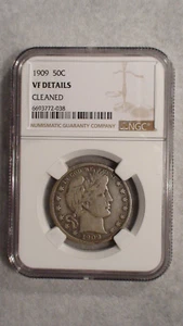 1909 P NGC VERY FINE BARBER HALF PRETTY 50C SILVER COIN BUY IT NOW! - Picture 1 of 4