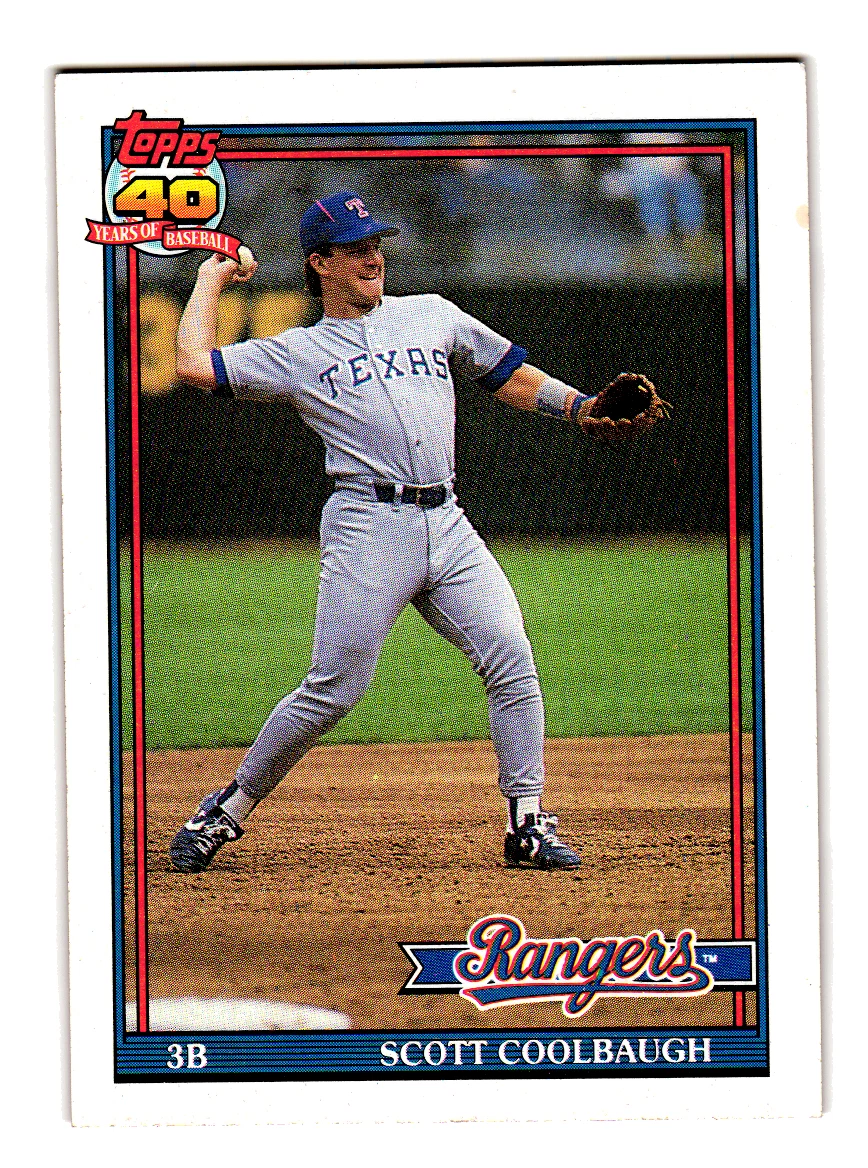 1991 Topps Scott Coolbaugh Texas Rangers Baseball Card #277