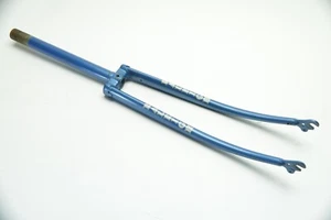 RALEIGH BICYCLE BLUE 27" WHEEL 1" THREADED BRAZED CR-MO FORK 250 MM STEERER - Picture 1 of 7