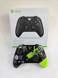 Exclusive Microsoft Xbox One x Monster Energy Wireless Controller - Picture 1 of 6