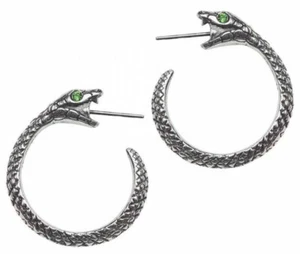 The Sophia Serpent Earrings, Snakes, Pagan, Gothic, Ouroboros, Alchemy England - Picture 1 of 4