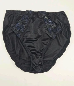 Bragas Playtex Secrets Vintage Segunda Piel Brillante Corte Alto Encaje XL 2302 Negras - Imagen 1 de 5