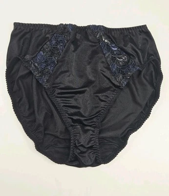 Bragas Playtex Secrets Vintage Segunda Piel Brillante Corte Alto Encaje XL 2302 Negras Foto 1 de 4