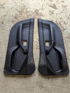 BMW Z3 96-02 PAIR OF BLACK Leather INTERIOR DOOR CARDS PANELS LEFT + RIGHT - Picture 1 of 17