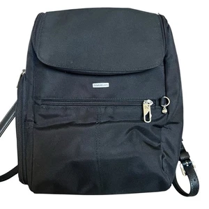 Travelon Black Anti-Theft Small Convertible Backpack Crossbody Bag Nylon Travel - Picture 1 of 19