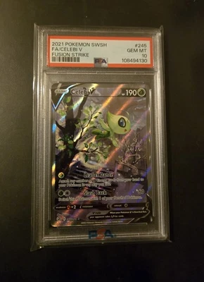 Pokemon Celebi V Arte Alternativo Fusion Strike 245/264 PSA 10 GEMA COMO NUEVO Foto 1 de 2