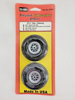 Juego de ruedas ligeras pisadas DU-BRO 275TL 2-3/4 pulgadas 70 mm nuevo en paquete Foto 1 de 4
