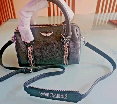 NWT Zadig&Voltaire Leather small hand/crossbody stud/zip bag details, France - Image 1 of 4