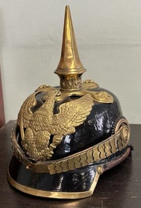 Original WW1 Imperial German Army Officer Prussian Man Pickelhaube Helmet - Picture 1 of 8