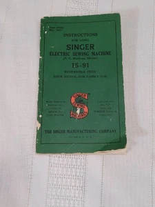 Vintage Original Singer 15-91 Nähmaschine Anleitungsbuch, GC 1952 - Bild 1 von 3