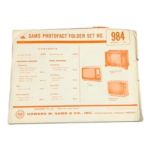 SAMS PHOTOFACT FOLDER SET NO. 984 October 1968 Complete  - Zdjęcie 1 z 1