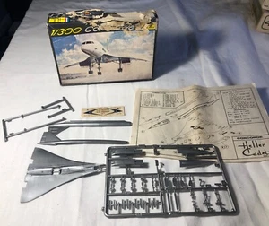 Vintage Heller Cadet Concorde Air France 1:300 Airplane Plastic Model Open Box - Picture 1 of 9