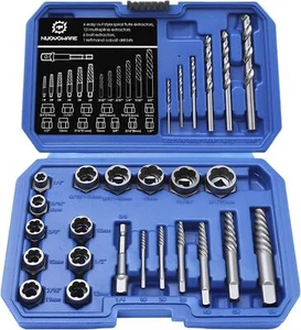 Kit 26 Pezzi Estrattori per Rimozione Viti Dadi Bulloni Danneggiati con Punte  - Foto 1 di 7