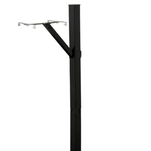 Architectural Mailboxes Post Black Steel Drive-in Top Mount Adjustable Cross-Arm - Picture 1 of 8