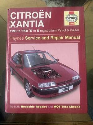 Haynes Citroen Xantia 4-cyl 1993-1998 (K-S )Owners' Workshop  Manual - Image 1 of 2