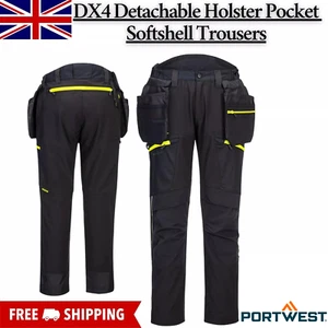 Portwest DX4 abnehmbare Holster Tasche Softshellhose wasserdichte Hose - Bild 1 von 7