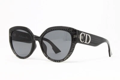 Christian Dior Sunglasses Women's Cat Eye DDior PRN Silver Mirror Black 54mm - Image 1 of 4