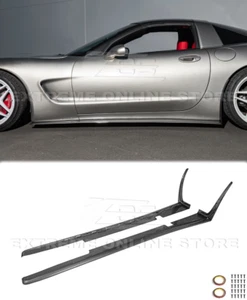 Hydro-Dipped Carbon Fiber Side Skirts For 97-04 Corvette C5 ZR1 Style Panel Pair - Picture 1 of 22