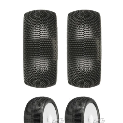 NEW Pro-Line Buck Shot 4.0" S3 Soft Off-Rd 1:8 Truck Tires White Wheels (2) - Image 1 of 3