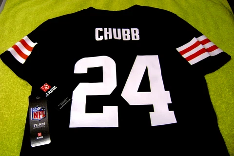 Cleveland Browns # 24 NICK CHUBB  MID TIER NFL Jersey  KIDS SIZE 5/6  NEW L@@K Cover