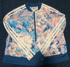 Adidas Jacket Originals Girls' Marble Cropped Superstar Track Jacket - Size L - Picture 1 of 5
