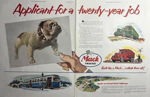 1952 Mack Trucks Allentown Pa Built Like Outlasts Them All bulldog VTG Print Ad - Picture 1 of 1