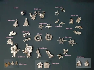 80 pz ciondolo NATALE misti MISTO charm FESTIVITÀ ciondoli albero renna cometa - Foto 1 di 1