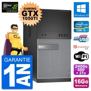 PC tour DELL 7020 Gaming GTX 1050Ti i5-4570 RAM 16Go 240Go SSD+2To Windows 10 - Bild 1 von 7