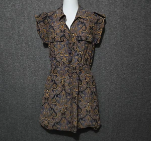 Madewell Broadway & Broome Shirt Dress Womens 0 Blue 100% Silk Pockets - Picture 1 of 11
