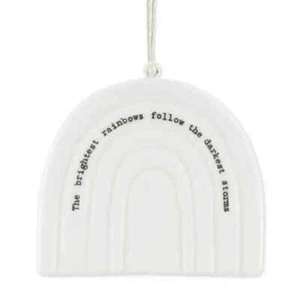 Brightest Rainbow Porcelain Hanging Gift | Thinking of You Keepsake Friends - Picture 1 of 2