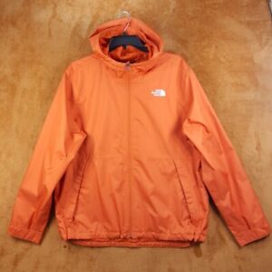 THE NORTH FACE Mens Jacket XL Orange Zip Up Hooded Waterproof MILLERTON