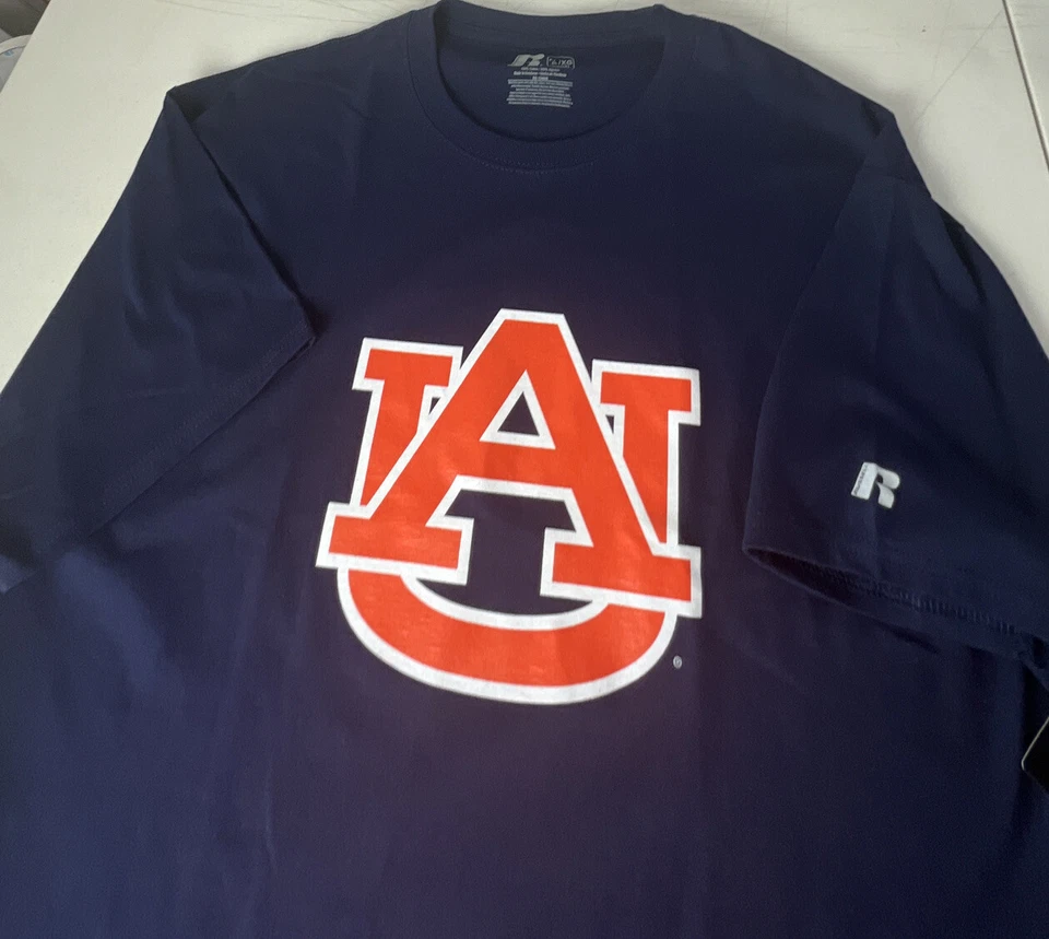 Auburn Tigers Russell Athletic Tshirt NEW Big Logo WAR EAGLE Sz XL Spinner - Image 1 of 3