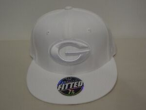 Vintage NCAA Georgia Bulldogs Fitted 7 1/8 Cap Hat 90s Zephyr NEW NWT Whiteout