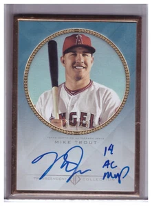 2016 Topps Transcendent Auto MIKE TROUT Gold Framed BLUE PARALLEL AUTOGRAPH /25 - Picture 1 of 1