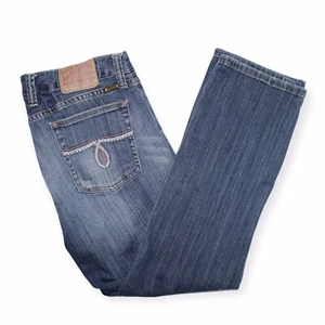 Lucky Brand Blue Jeans 12/31 Berkeley Crop Easy Fit Zip Fly bestickt - Bild 1 von 15