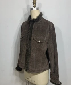 Vintage Jacket Penny Lane Leather Fur Medium - Picture 1 of 9