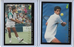(2) 1992 CLASSIC WORLD CLASS ATHLETES PETE SAMPRAS CARDS #37 & #59 TENNIS LEGEND - Picture 1 of 2