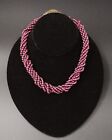 Twist A Bead Genuine 1980's Original Necklace 32-36 Inch Strands-garnet 1 Str