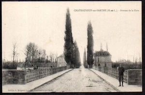 CPA  --  CHATEAUNEUF SUR SARTHE AVENUE DE LA GARE . 875.F* - Imagen 1 de 1