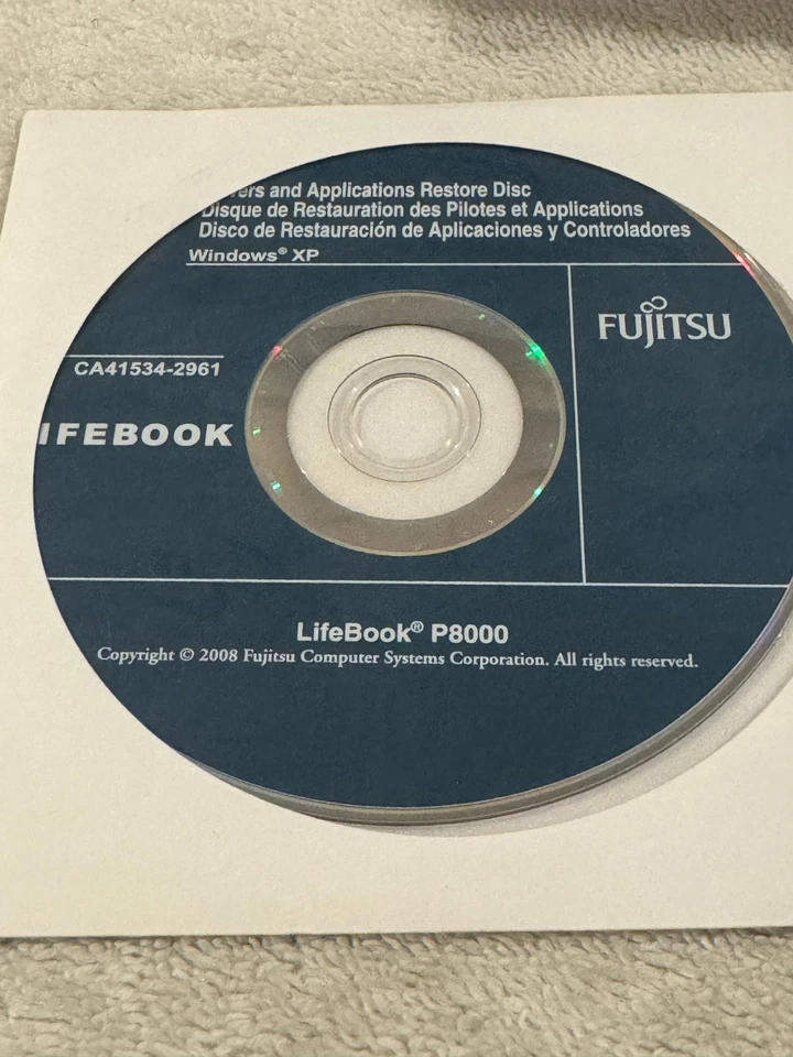 Fujitsu Lifebook Drivers and Applications Restore Disc P8000 Windows XP!!!! - Image 1 of 1