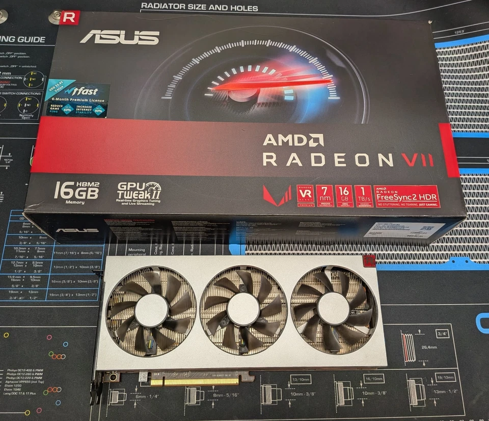 ASUS AMD Radeon VII 16GB 4096-Bit HBM2 PCI Express 3.0 Video Card - Image 1 of 4