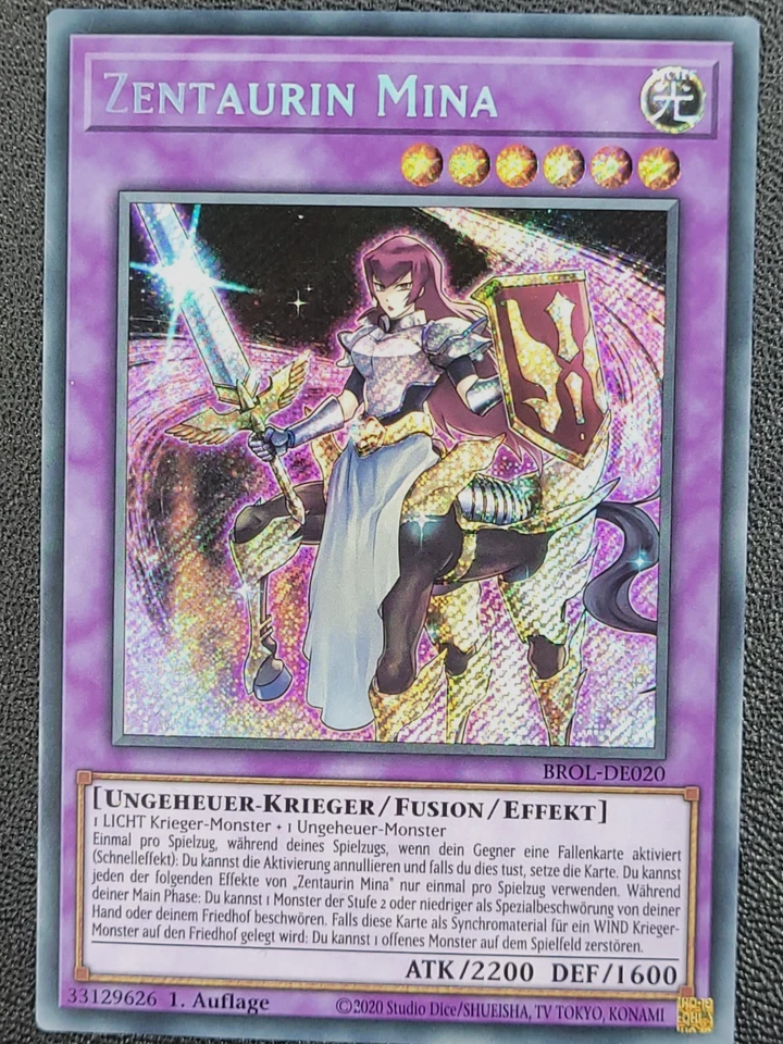 ⭐Zentaurin Mina⭐BROL-DE020 • Yu-Gi-Oh! • Secret Rare • Near Mint • Deutsch - Bild 1 von 1