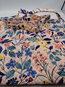 Vera Bradley Oversized Hobo Shoulder Bag Multi Floral Peach - Picture 1 of 12