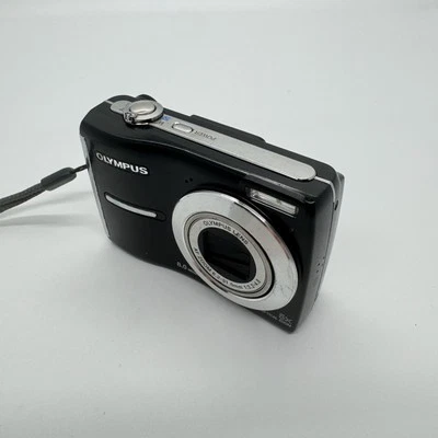 Olympus FE-310 Digital Camera 8MP 5x Zoom Compact Y2K Black Tested Working - Image 1 of 4